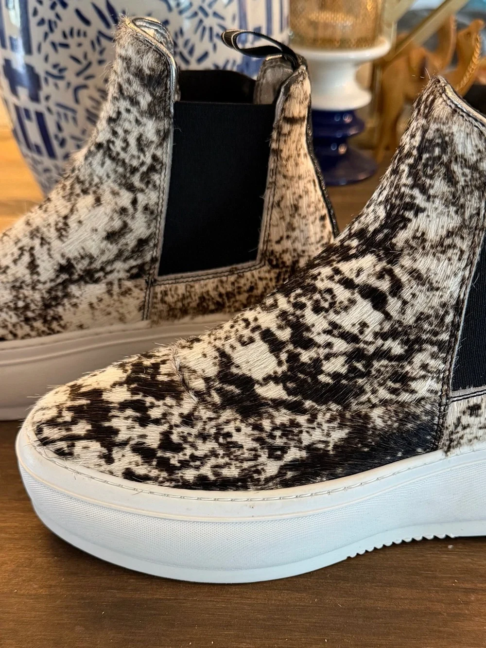 P448 Women's P448 Lucy Calf Hair Jafra Platform Sneakers